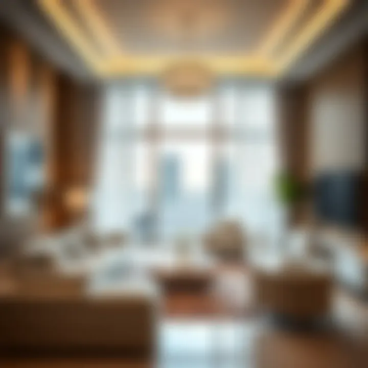 A luxurious apartment interior highlighting upscale living