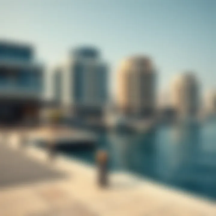 A serene view of Dubai's waterfront properties and lifestyle