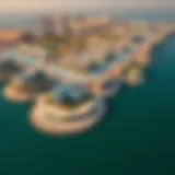 Aerial view of Deira Islands showcasing their unique layout and design.