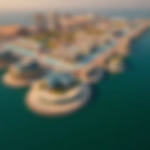Aerial view of Deira Islands showcasing their unique layout and design.