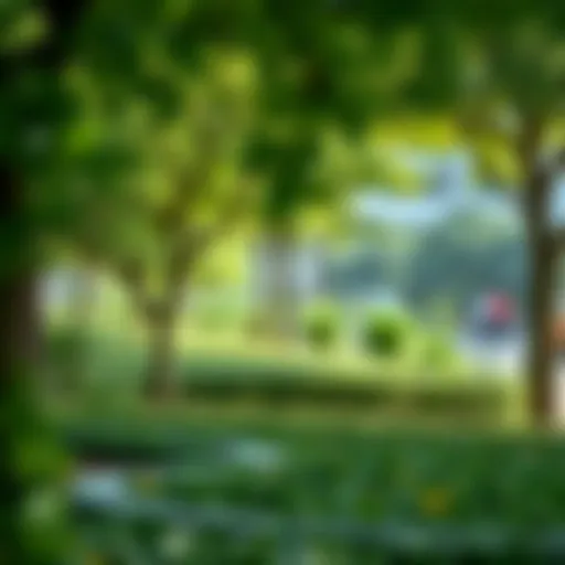 Lush greenery in DIFC Park