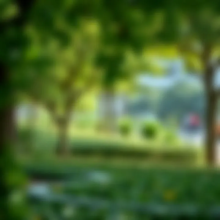 Lush greenery in DIFC Park