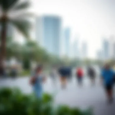 Recreational Activities at DIFC Park Visitors enjoying recreational activities in DIFC Park