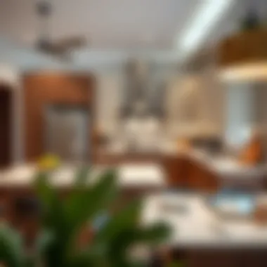 Stylish kitchen showcasing contemporary features