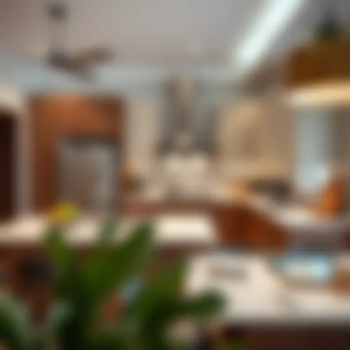Stylish kitchen showcasing contemporary features