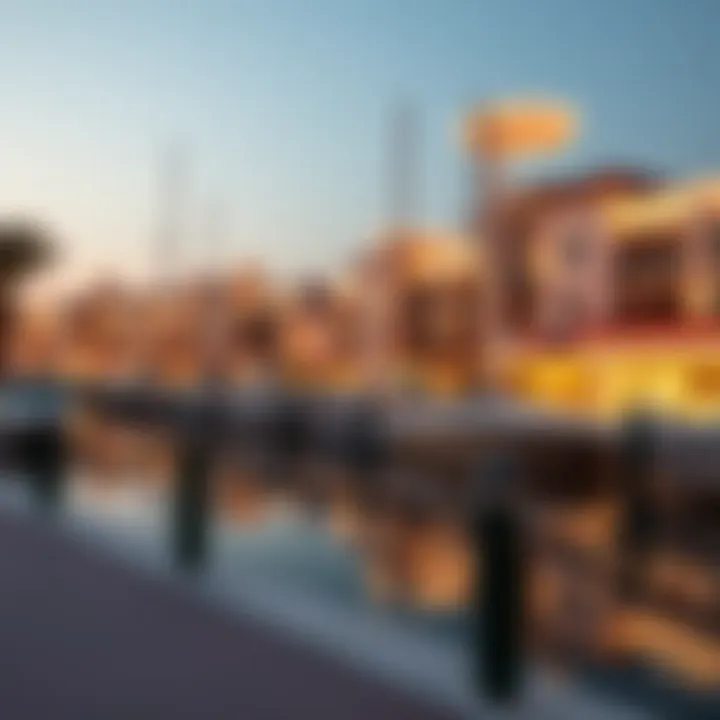 Dubai Al Seef Waterfront Architecture A panoramic view of Dubai Al Seef showcasing its stunning waterfront architecture