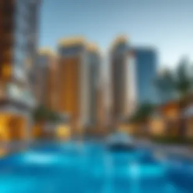 A depiction of luxury real estate developments in Dubai DFC, illustrating investment potential