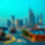 Dubai DFC Skyline A panoramic view of Dubai DFC showcasing its modern skyline and architectural marvels