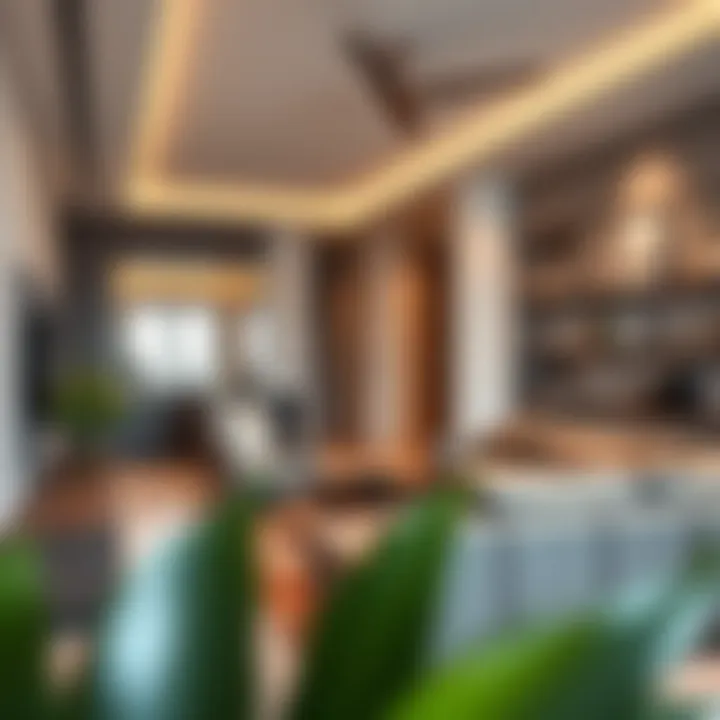 Interior of a luxurious apartment in Executive Bay highlighting modern amenities