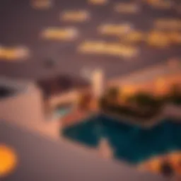 Aerial view of luxury properties in Dubai