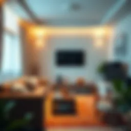 Cozy family room setup with modern decor