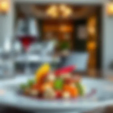 Artfully presented gourmet dish