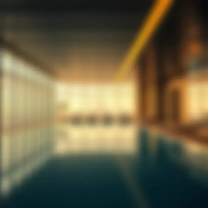 Amenities including pool and fitness center at Garden City Tower