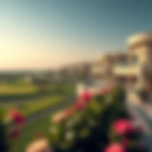 Luxurious villas overlooking a golf course in Dubai