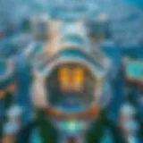 Spectacular aerial view of الهيلي مول showcasing its unique architectural design