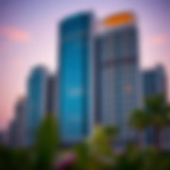 Stunning Architecture of Hotel Apartment Buildings View of a hotel apartment building in Dubai