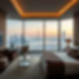 Luxurious hotel suite in Dubai with stunning views