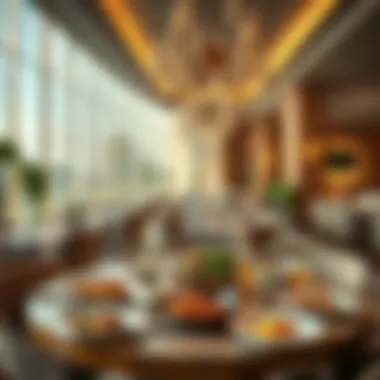 Dining Area with Local Cuisine Dining area showcasing local cuisine in Sheikh Zayed