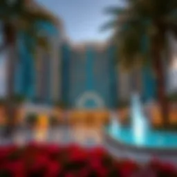 Luxury hotel exterior in Sheikh Zayed