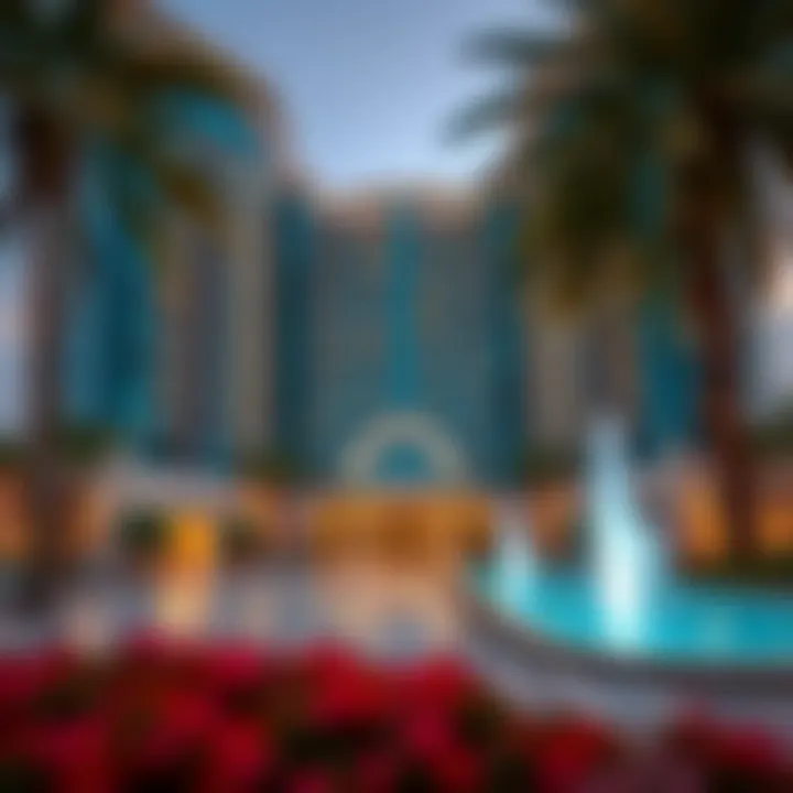 Luxury hotel exterior in Sheikh Zayed