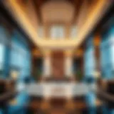 Luxurious hotel lobby showcasing modern design