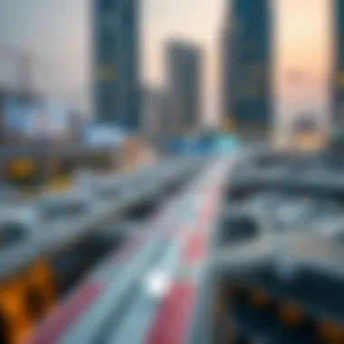 Map showing Jaddaf Metro station connectivity