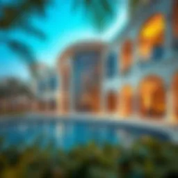 Stunning architectural view of Jumeirah Islands Pavilion showcasing its elegance