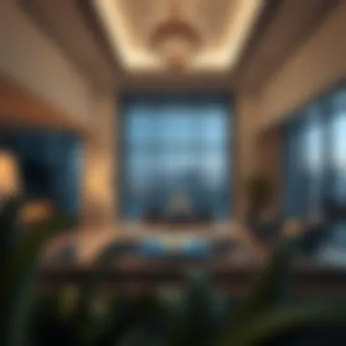 Luxurious Interiors of the Pavilion Luxurious interiors of Jumeirah Islands Pavilion displaying modern design