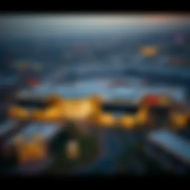 Strategic Location of JVC Circle Mall An aerial view of JVC Circle Mall in the context of Jumeirah Village Circle