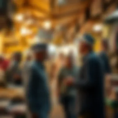 Vendor-Customer Interactions at Karama Souk A glimpse into the interactions between vendors and customers within the market