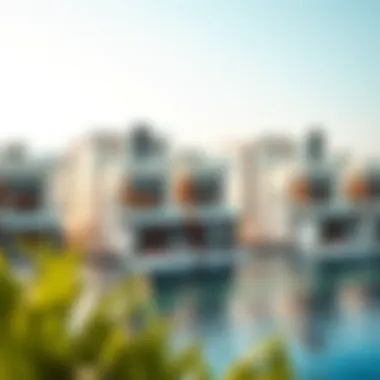 Modern Real Estate Near Khalid Lake Real estate developments adjacent to Khalid Lake with modern architecture
