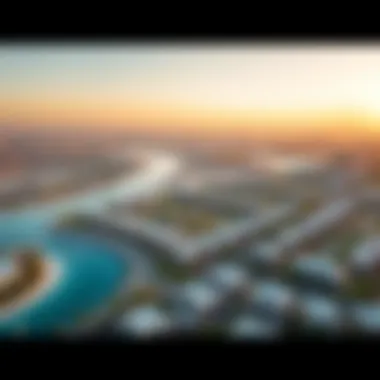 Aerial view of الخالدية بالاس and its surrounding community