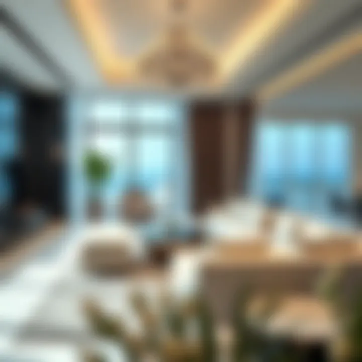 Elegant Penthouse Interior at Luxhabitat Interior of a lavish penthouse showcasing elegance