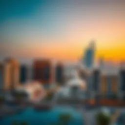 Stunning skyline view of luxury Dubai properties