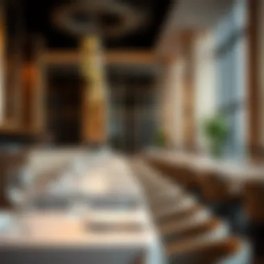 Elegant Restaurant Interior with Stylish Decor Stylish restaurant interior with elegant decor and ambiance