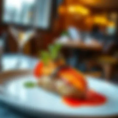 Culinary Artistry on a Plate A beautifully plated gourmet dish showcasing culinary artistry