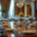 Luxurious dining setting with exquisite tableware