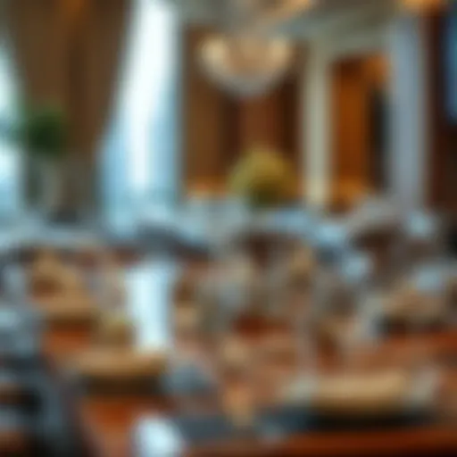 Luxurious dining setting with exquisite tableware