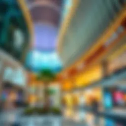 Contemporary architectural design of a Dubai mall
