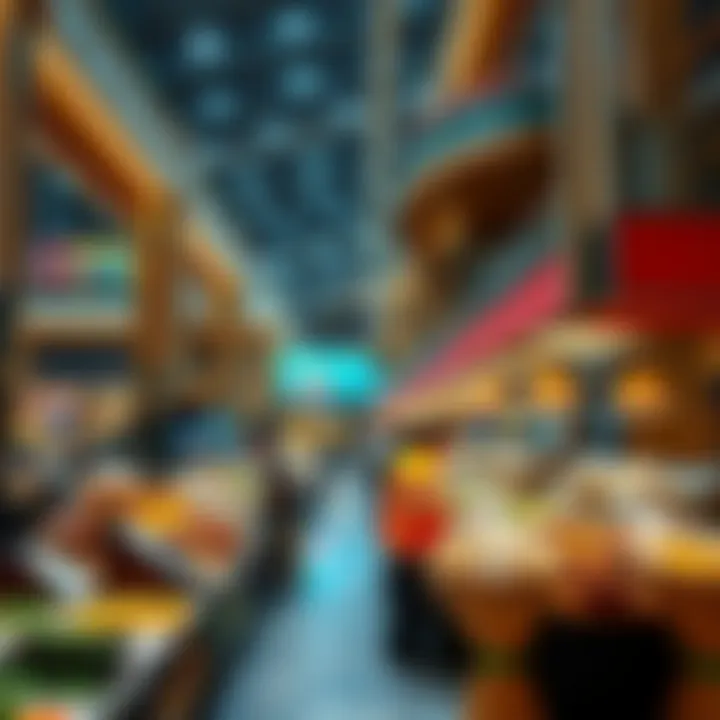 Culinary diversity showcased in a food court