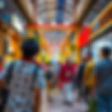 Community Life at Dubai Shopping Centers Vibrant community gathering at a local mall