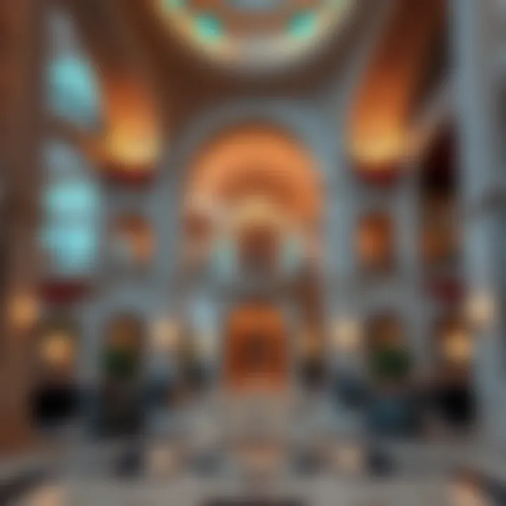 Architectural details of a luxury mansion in Dubai