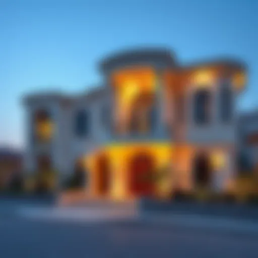 Luxurious mansion exterior in Dubai