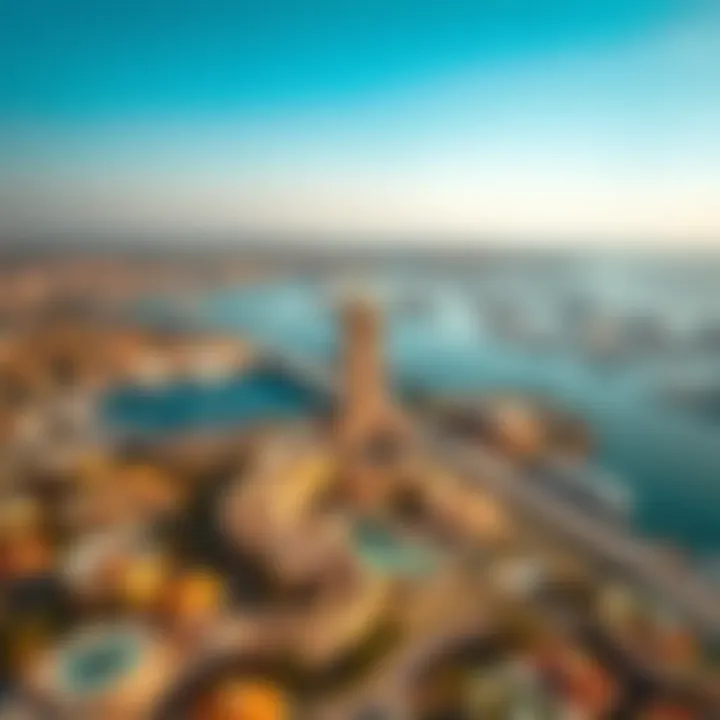 Aerial view of مرسى دبي illustrating its investment potential