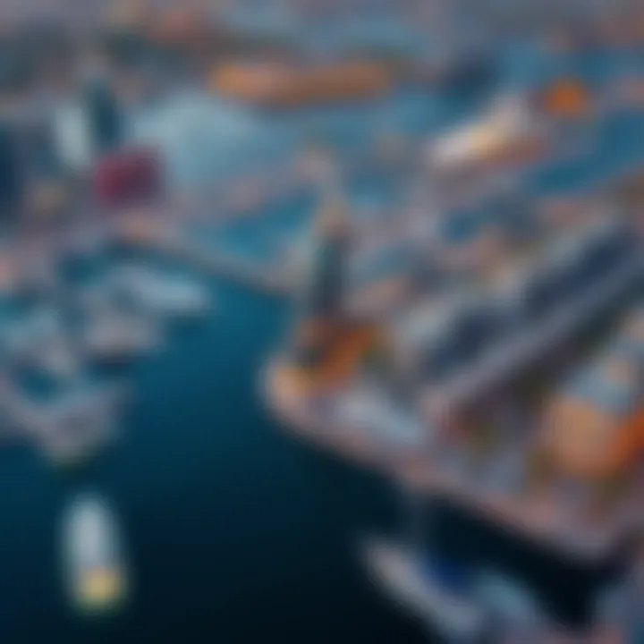 Aerial view of Dubai Harbour showcasing Marina Vista