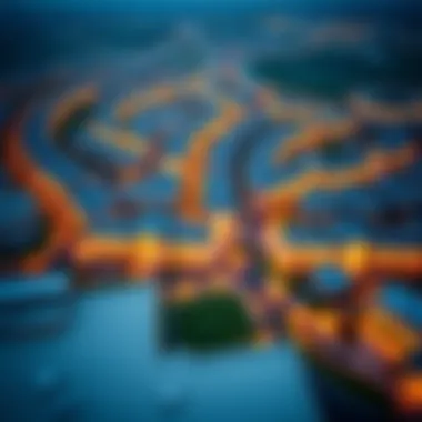 Aerial Perspective of Jumeirah Village Circle Aerial view of Jumeirah Village Circle