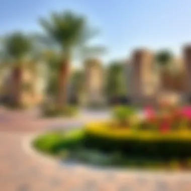 Beautiful green spaces and community parks in Midtown Deyaar