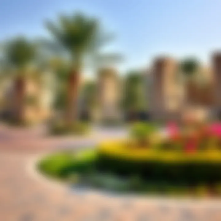 Beautiful green spaces and community parks in Midtown Deyaar