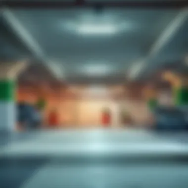 A well-maintained parking facility demonstrating modern amenities available for monthly users
