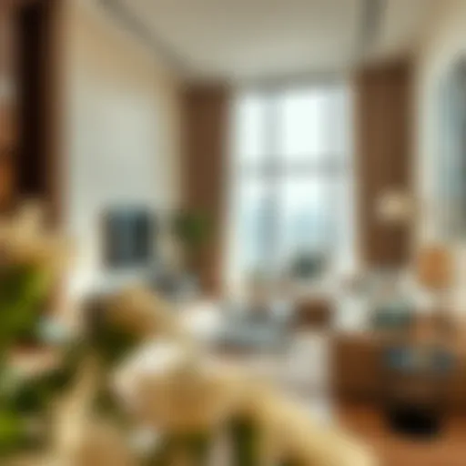 Luxurious apartment interior showcasing modern furnishings in Dubai